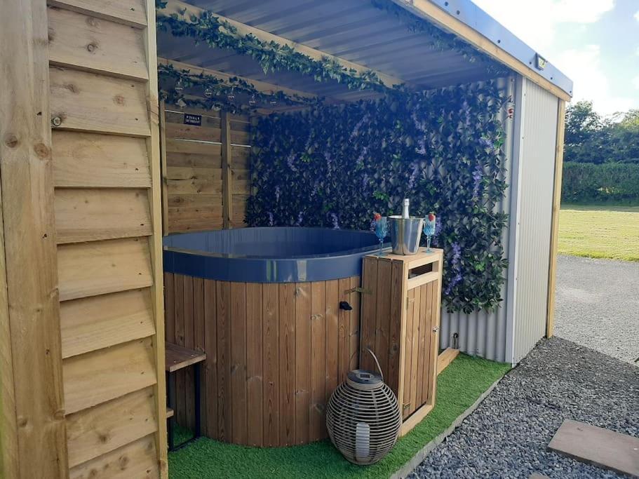 Anglesey New Modern Shepherds Hut With Spa Hot Tub Gwalchmai 외부 사진